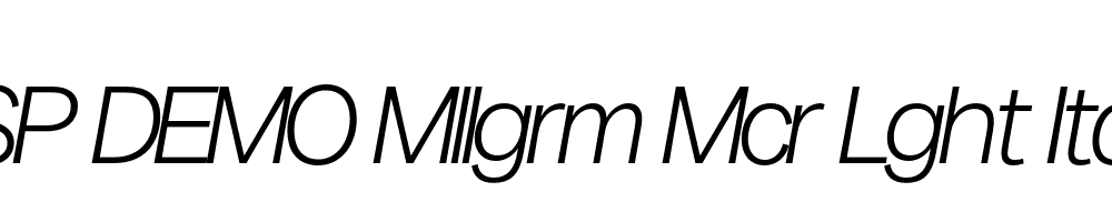 FSP DEMO Mllgrm Mcr Lght Italic