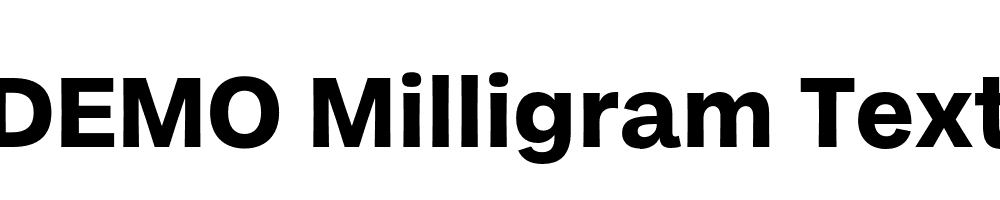 FSP DEMO Milligram Text Bold