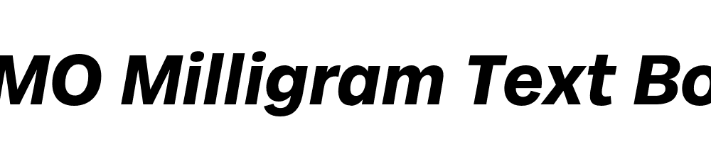 FSP DEMO Milligram Text Bold Italic