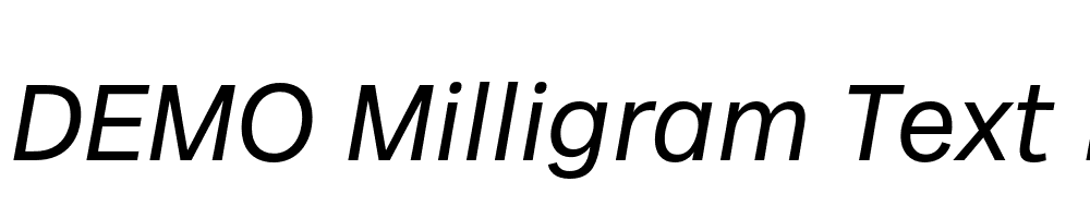 FSP DEMO Milligram Text Italic