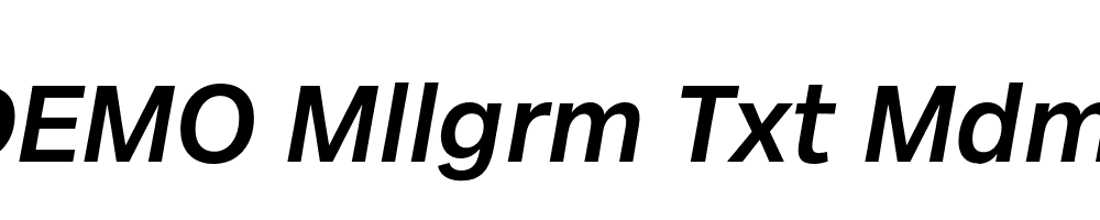 FSP DEMO Mllgrm Txt Mdm Italic