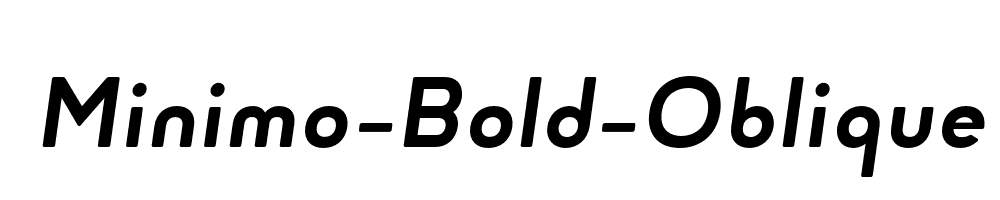 Minimo-Bold-Oblique