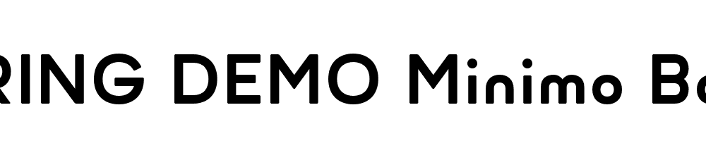  DEMO Minimo Bold Regular