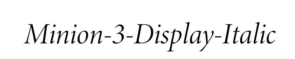 Minion-3-Display-Italic