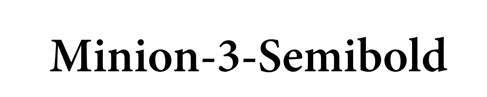 Minion-3-Semibold