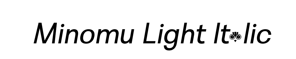 Minomu-Light-Italic