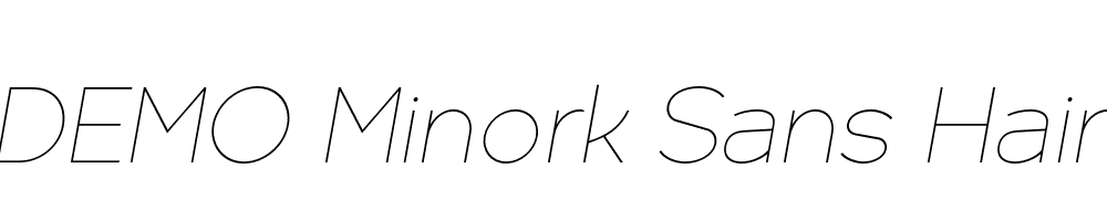 FSP DEMO Minork Sans Hair Italic