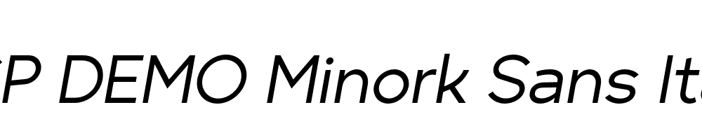 FSP DEMO Minork Sans Italic