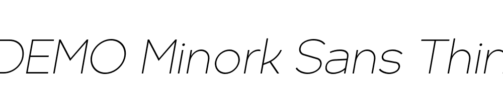 FSP DEMO Minork Sans Thin Italic