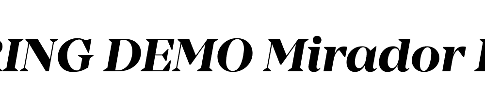  DEMO Mirador Bold Italic