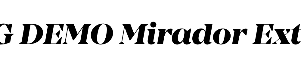  DEMO Mirador ExtraBold Italic