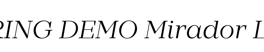  DEMO Mirador Light Italic