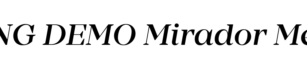  DEMO Mirador Medium Italic