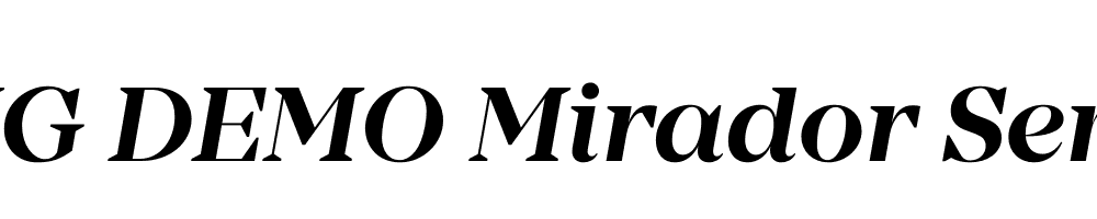  DEMO Mirador SemiBold Italic