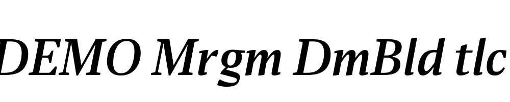 FSP DEMO Mrgm DmBld tlc Italic