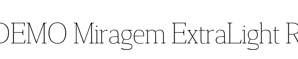 FSP DEMO Miragem ExtraLight Regular