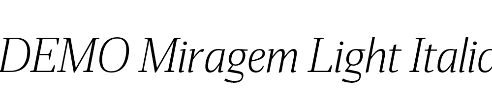 FSP DEMO Miragem Light Italic Italic