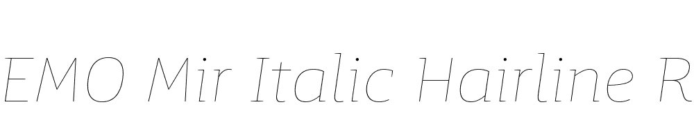 FSP DEMO Mir Italic Hairline Regular