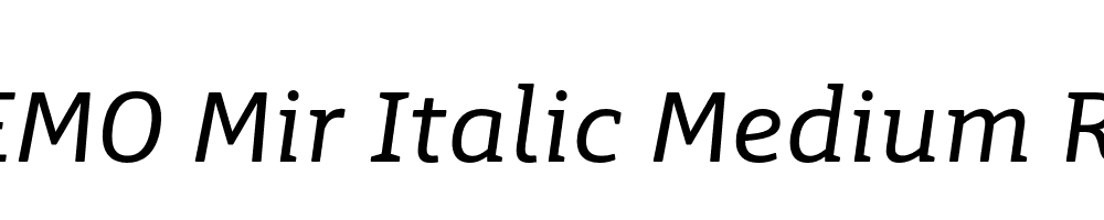 FSP DEMO Mir Italic Medium Regular