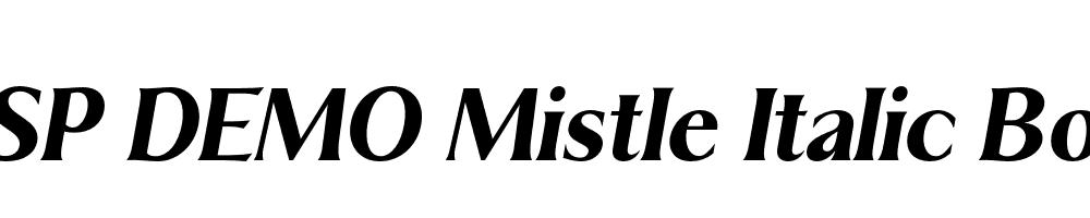 FSP DEMO Mistle Italic Bold