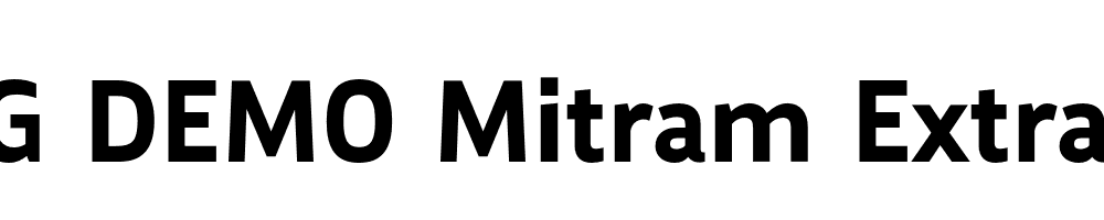  DEMO Mitram ExtraBold Regular