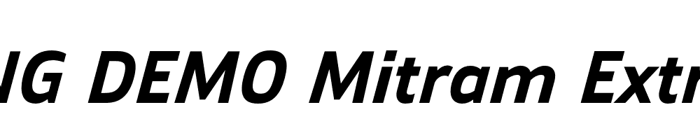  DEMO Mitram ExtraBold Italic