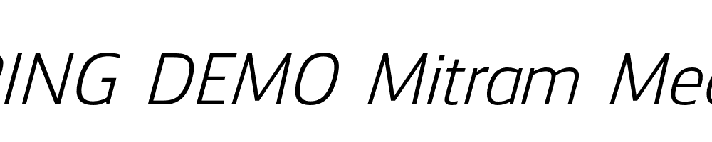  DEMO Mitram Medium Italic