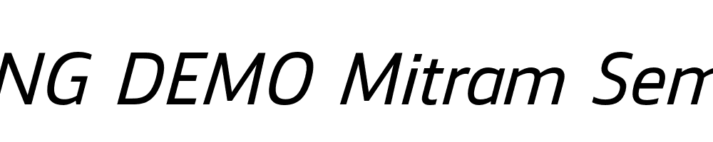  DEMO Mitram SemiBold Italic