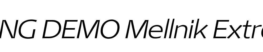  DEMO Mellnik ExtraLight Italic