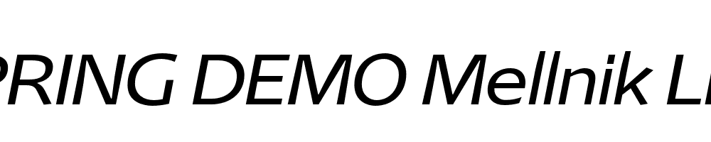  DEMO Mellnik Light Italic