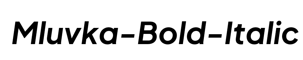 Mluvka-Bold-Italic