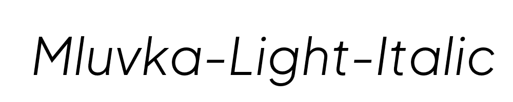 Mluvka-Light-Italic