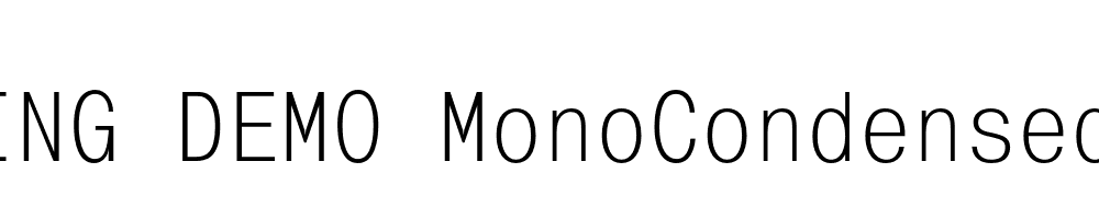  DEMO MonoCondensed Regular