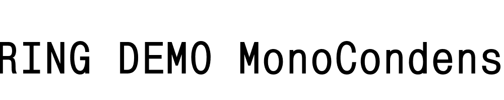  DEMO MonoCondensed Bold