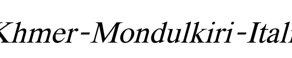 Khmer-Mondulkiri-Italic