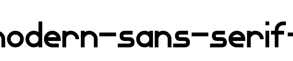 Modern Sans Serif 7