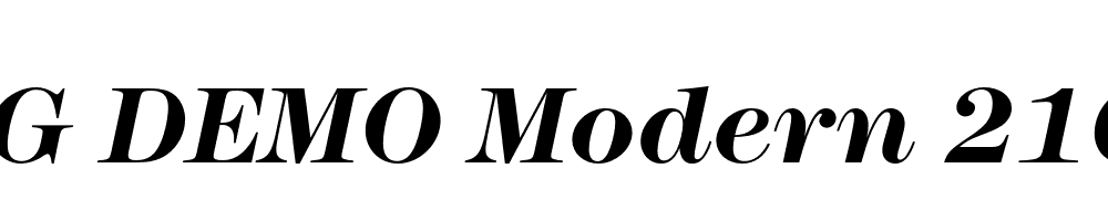  DEMO Modern 216 Bold Italic