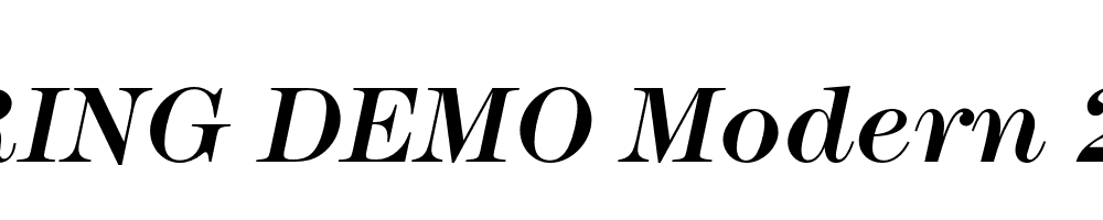  DEMO Modern 216 Italic