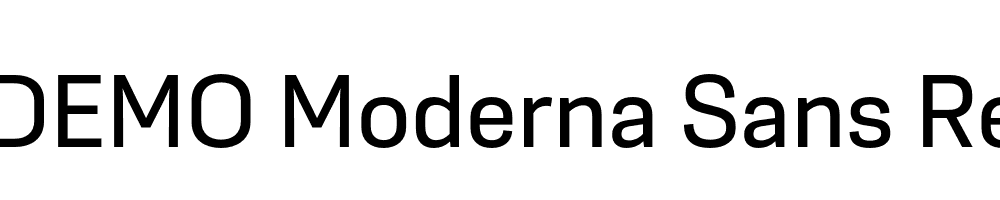 FSP DEMO Moderna Sans Regular