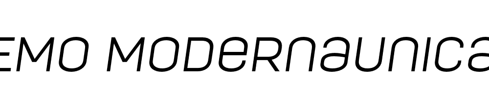  DEMO ModernaUnicase Light Italic