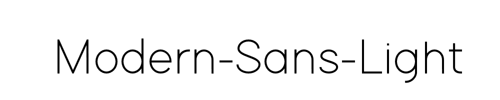 Modern-Sans-Light