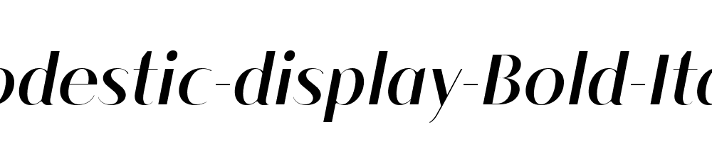 Modestic-display-Bold-Italic