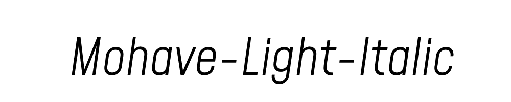 Mohave-Light-Italic