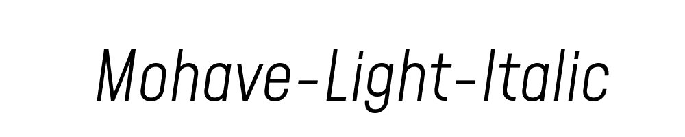 Mohave-Light-Italic