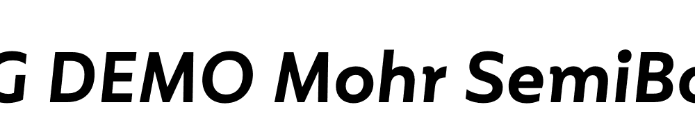  DEMO Mohr SemiBold It Regular