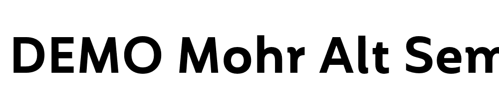  DEMO Mohr Alt SemiBold Regular