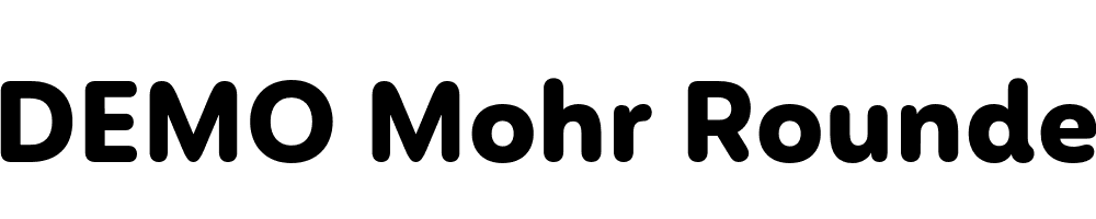  DEMO Mohr Rounded Bold Regular