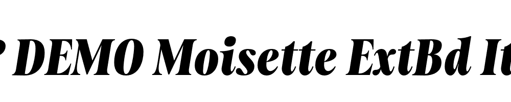 FSP DEMO Moisette ExtBd Italic