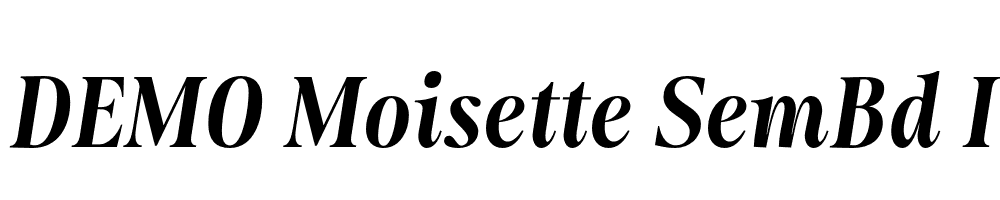 FSP DEMO Moisette SemBd Italic