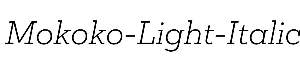 Mokoko-Light-Italic